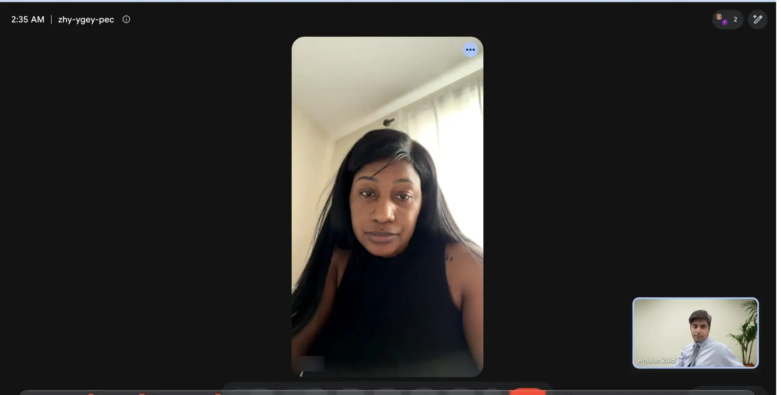 Client discovery video call